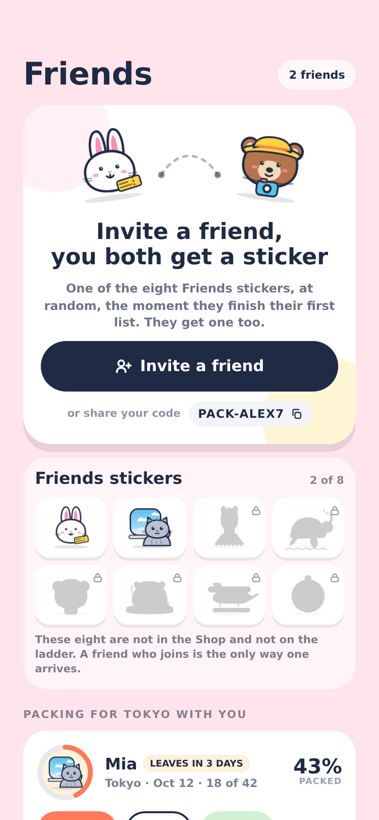 Friends screen